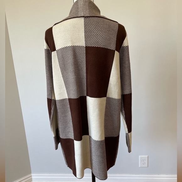 Merokeety knit sweater Coat cardigan blazer size medium office layer color block - Picture 3 of 8